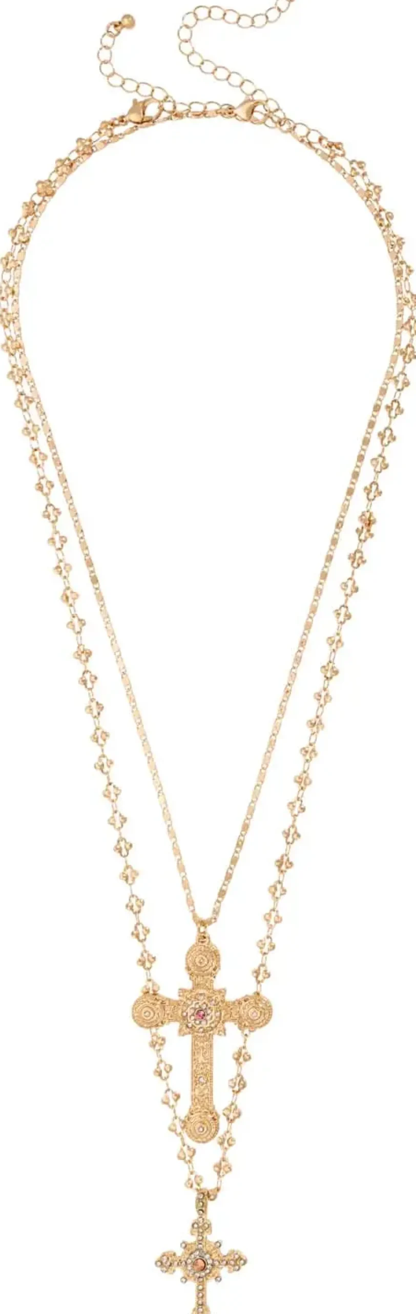 Bijou Brigitte Ketten Gold>Ketten-Set - Cross Duo gold