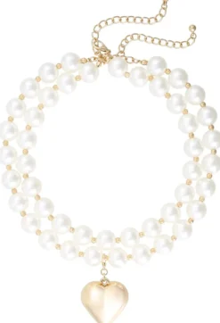 Bijou Brigitte Perlenschmuck|Perlenketten>Ketten-Set - Golden Heart weiß
