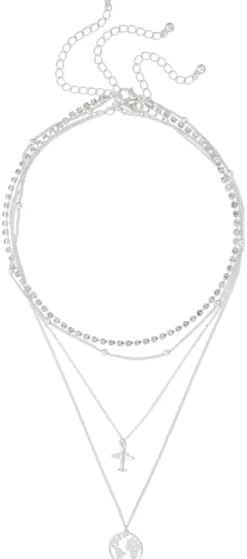 Bijou Brigitte Layering-Ketten>Ketten-Set- Love Travel silber