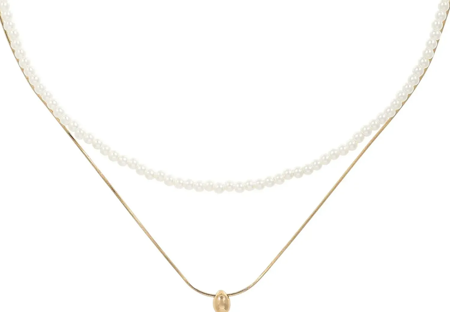 Bijou Brigitte Perlenschmuck|Perlenketten>Ketten-Set - Minimal Luxe gold, weiß