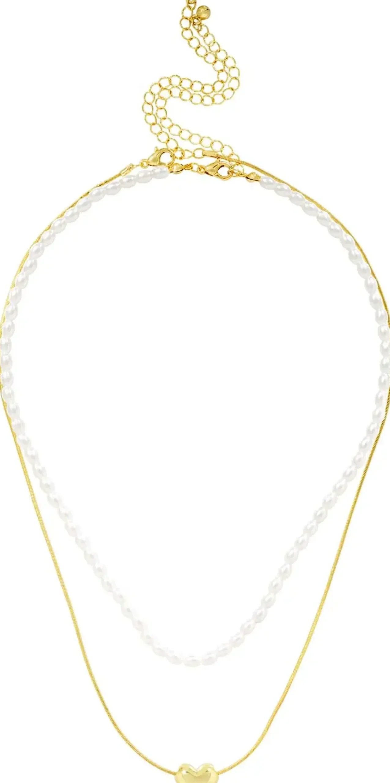 Bijou Brigitte Perlenschmuck|Perlenketten>Ketten-Set - Puffy Pearl gold, weiß