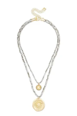 Bijou Brigitte Ketten Gold>Ketten-Set - Sunlight Layers gold, grau
