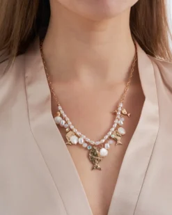Bijou Brigitte Perlenschmuck|Perlenketten>Kette - Ocean Charms gold, weiß