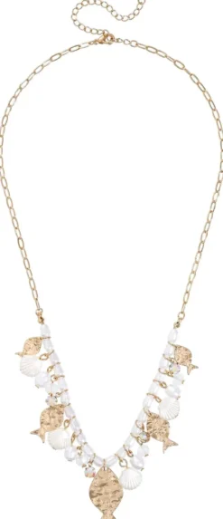 Bijou Brigitte Perlenschmuck|Perlenketten>Kette - Ocean Charms gold, weiß