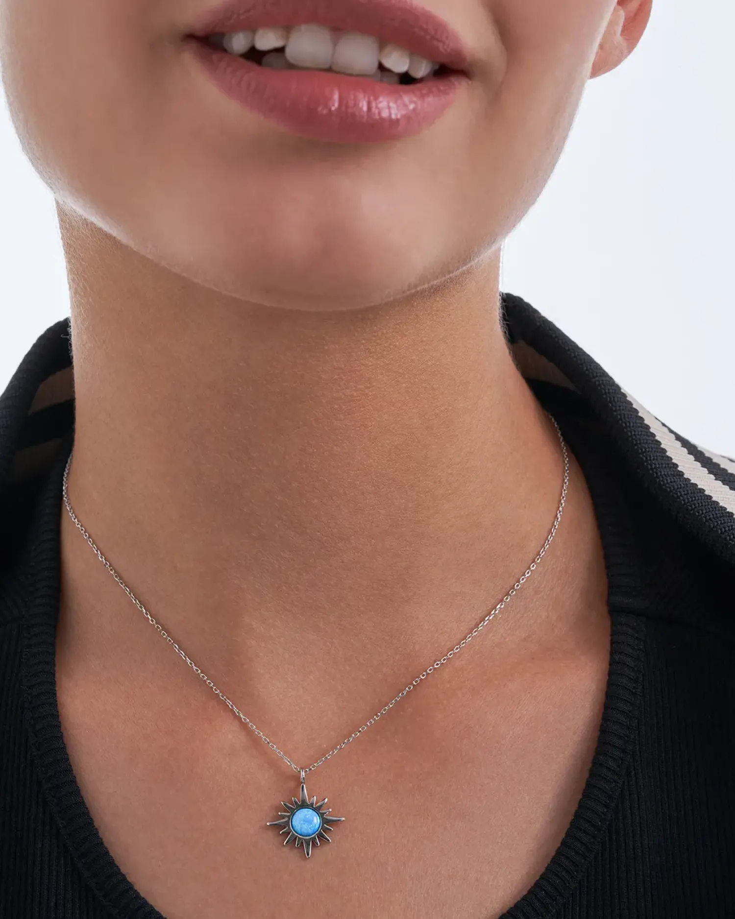Bijou Brigitte Boho-Schmuck|Ketten 925Er Silber>Kette - Ocean Sun silber