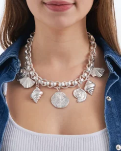 Bijou Brigitte Statement-Ketten|Maritimer Schmuck>Kette - Ocean Vibe silber