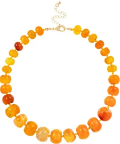 Bijou Brigitte Statement-Ketten>Kette - Agate orange