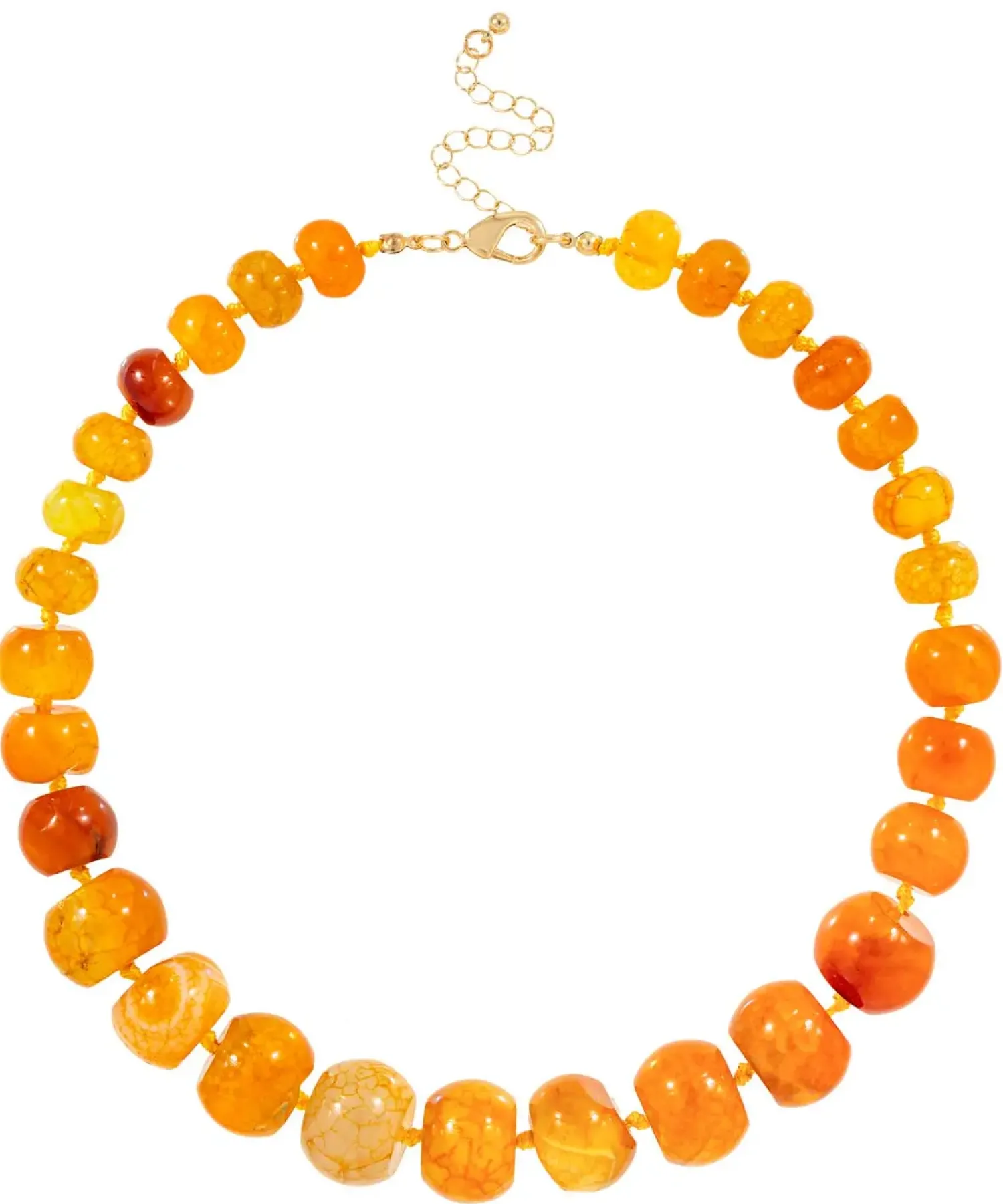 Bijou Brigitte Statement-Ketten>Kette - Agate orange