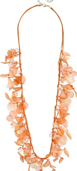 Bijou Brigitte Statement-Ketten|Blumenschmuck>Kette - Petals orange