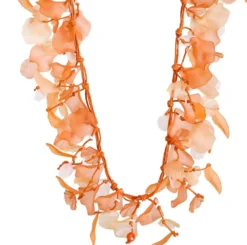 Bijou Brigitte Statement-Ketten|Blumenschmuck>Kette - Petals orange