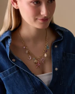 Bijou Brigitte Maritimer Schmuck|Ketten Gold>Kette - Paradise Shells gold, mehrfarbig