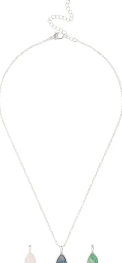 Bijou Brigitte Boho-Schmuck|Pastellschmuck>Kette - Pastel Trio mehrfarbig, silber