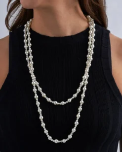 Bijou Brigitte Layering-Ketten|Perlenschmuck>Kette - Peaceful Pearls weiß