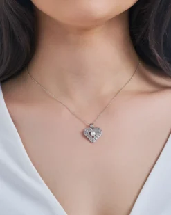 Bijou Brigitte Für Bestimmte Personen|Silver Crystals>Kette - Pearl Love silber