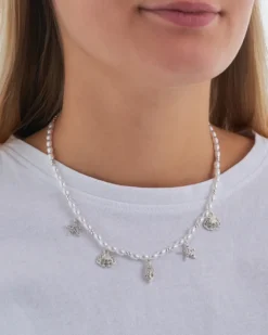 Bijou Brigitte Perlenschmuck|Perlenketten>Kette - Pearl Shells weiß, silber