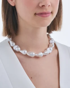 Bijou Brigitte Perlenschmuck|Statement-Ketten>Kette - Pearly Luminance weiß