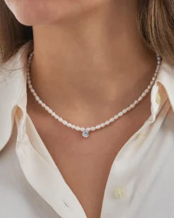 Bijou Brigitte Silver Crystals|Perlenschmuck>Kette - Pearly Night weiß