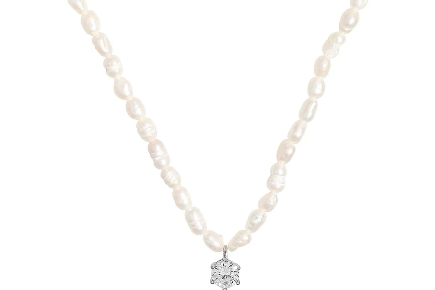 Bijou Brigitte Silver Crystals|Perlenschmuck>Kette - Pearly Night weiß