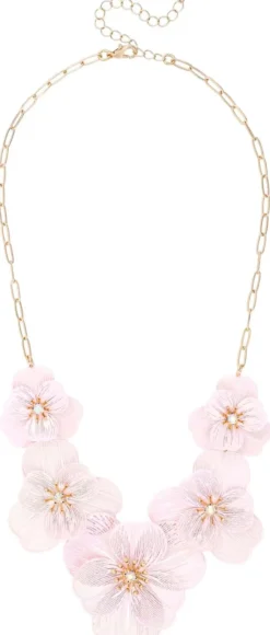 Bijou Brigitte Statement-Ketten|Ketten Gold>Kette - Pink Pastel gold, rosa