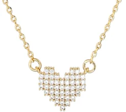 Bijou Brigitte Brautschmuck|Ketten Gold>Kette - Pixel Heart gold
