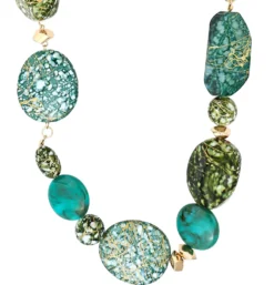 Bijou Brigitte Statement-Ketten|Boho-Schmuck>Kette - Pure Maritime türkis, grün