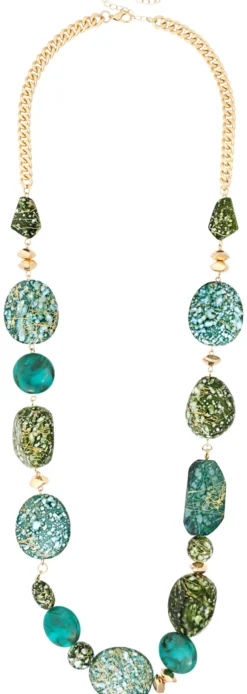 Bijou Brigitte Statement-Ketten|Boho-Schmuck>Kette - Pure Maritime türkis, grün