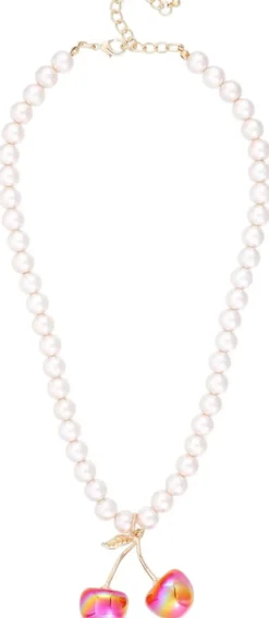 Bijou Brigitte Perlenschmuck|Statement-Ketten>Kette - Rainbow Cherry weiß, rot