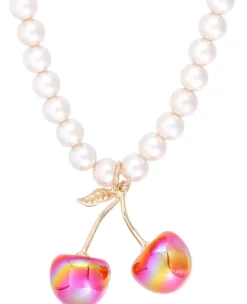 Bijou Brigitte Perlenschmuck|Statement-Ketten>Kette - Rainbow Cherry weiß, rot