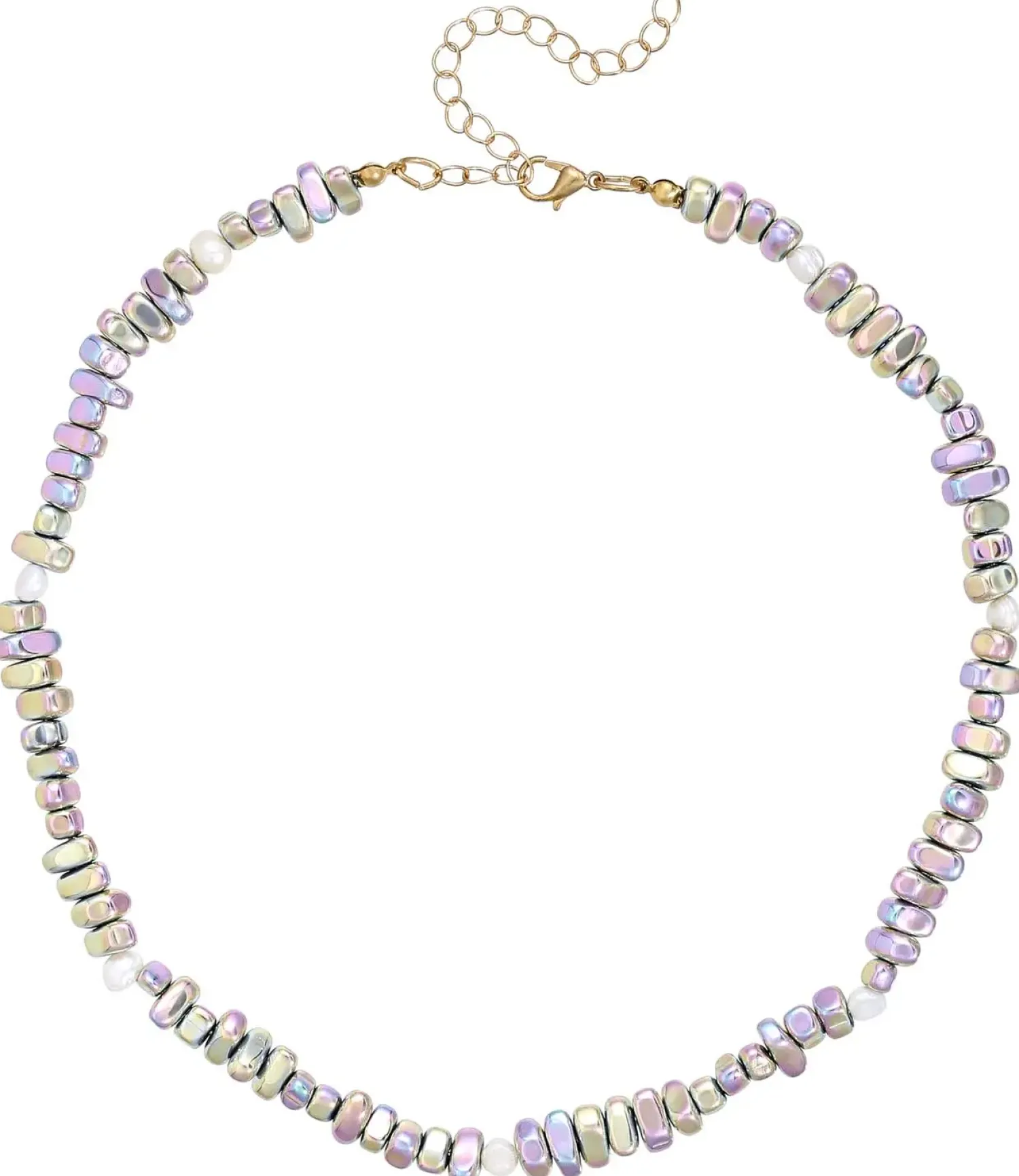 Bijou Brigitte Bunter Schmuck>Kette - Rainbow Hematite mehrfarbig, silber
