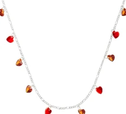 Bijou Brigitte Für Bestimmte Personen|Ketten 925Er Silber>Kette - Red Hearts rot, silber
