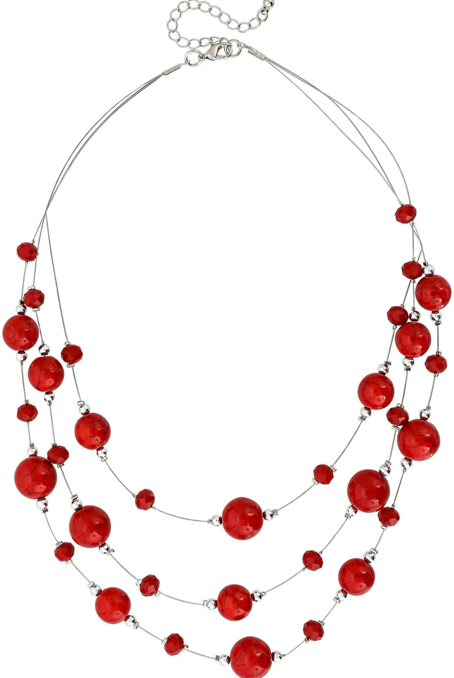 Bijou Brigitte Statement-Ketten>Kette - Red Howlith rot