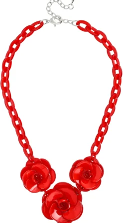 Bijou Brigitte Statement-Ketten>Kette - Red Roses rot
