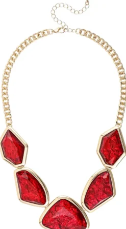 Bijou Brigitte Statement-Ketten>Kette - Red Shapes rot