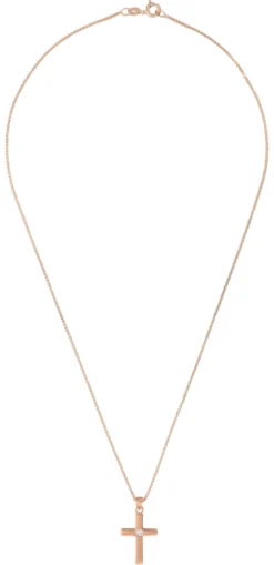 Bijou Brigitte Ketten 925Er Silber|Silver Crystals>Kette - Rosé Cross Pendant roségold
