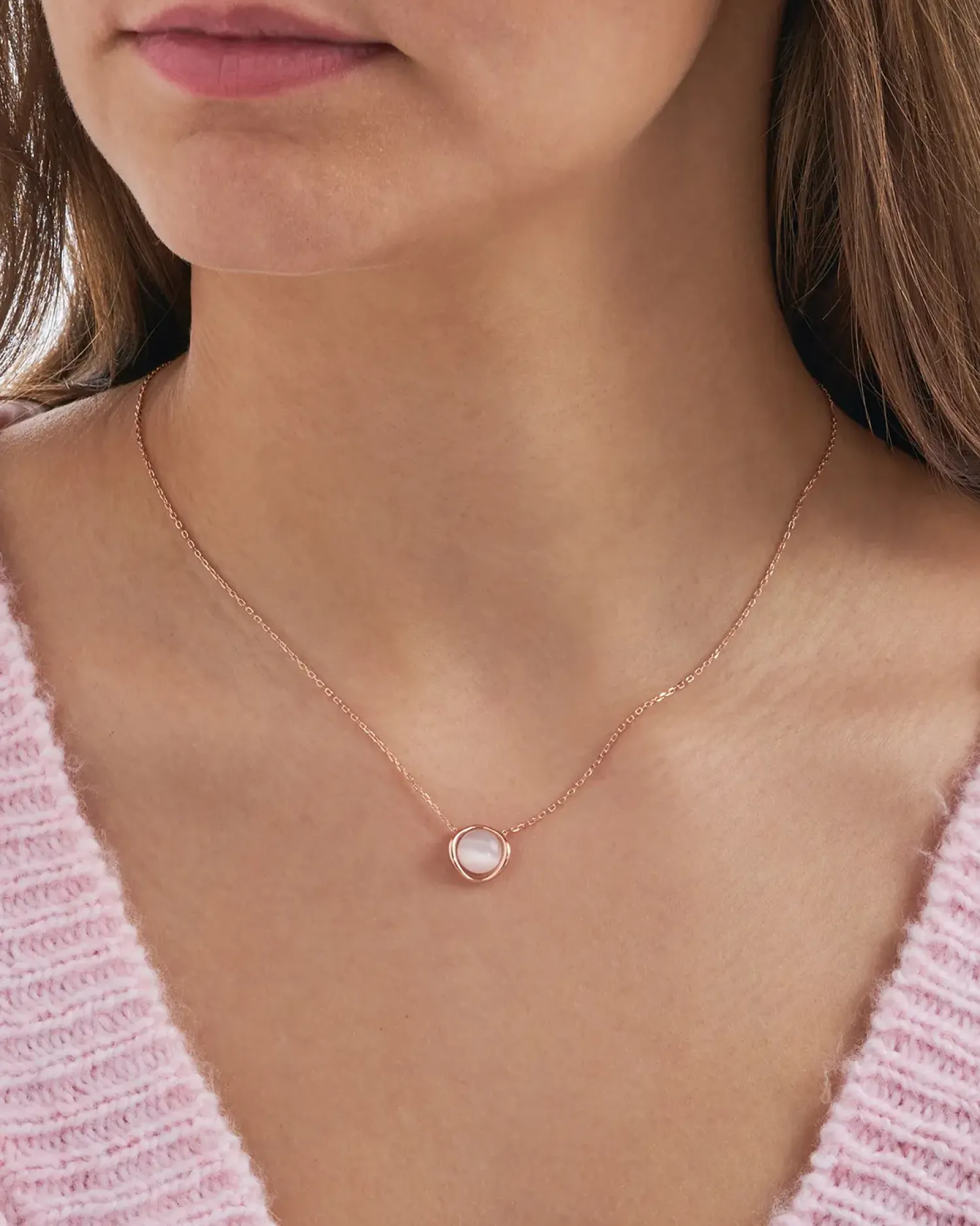 Bijou Brigitte Ketten 925Er Silber|Ketten 925Er Silber>Kette - Rose Circle roségold