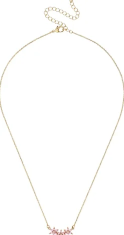 Bijou Brigitte Ketten Gold>Kette - Rose Flower rosa, gold