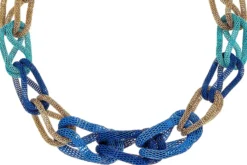 Bijou Brigitte Statement-Ketten>Kette - Royal Mesh blau
