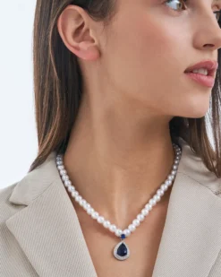 Bijou Brigitte Perlenschmuck|Perlenketten>Kette - Royal Sapphire weiß, blau