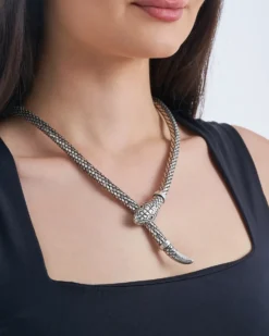 Bijou Brigitte Statement-Ketten>Kette - Serpent Grace silber