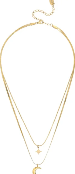 Bijou Brigitte Edelstahlschmuck In Gold|Layering-Ketten>Kette - Shiny Moon gold
