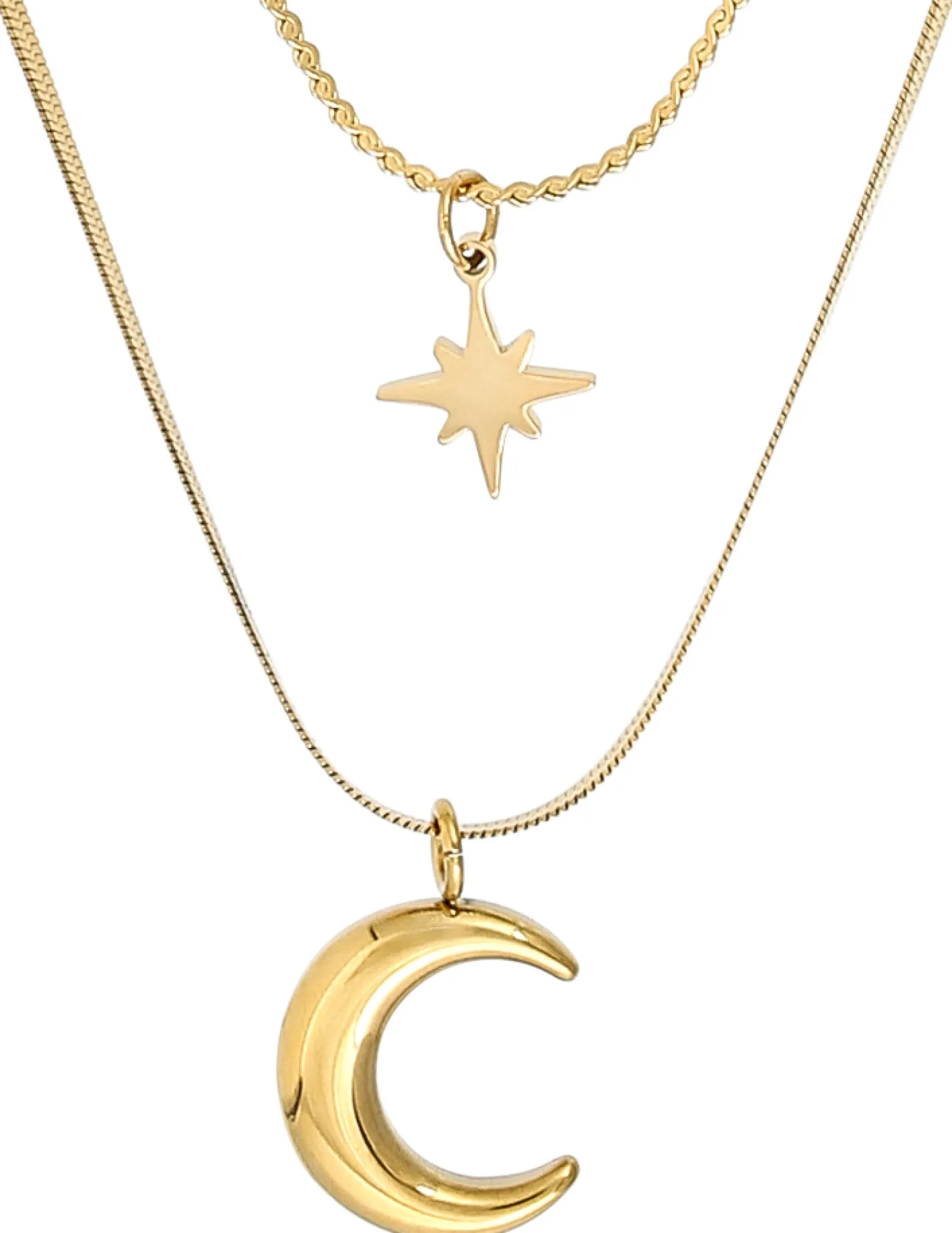 Bijou Brigitte Edelstahlschmuck In Gold|Layering-Ketten>Kette - Shiny Moon gold
