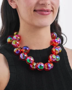 Bijou Brigitte Statement-Ketten>Kette - Shiny Reds rot