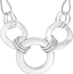 Bijou Brigitte Statement-Ketten>Kette - Shiny Rings silber