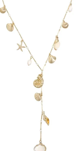 Bijou Brigitte Maritimer Schmuck|Ketten Gold>Kette - Shiny Shells gold, weiß