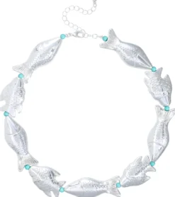 Bijou Brigitte Statement-Ketten>Kette - Silver Scales silber