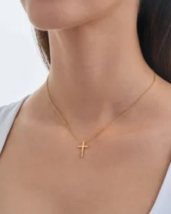 Bijou Brigitte Ketten Gold|Ketten 925Er Silber>Kette - Simple Cross gold