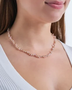 Bijou Brigitte Boho-Schmuck|Ketten Gold>Kette - Simple Quartz rosa, gold