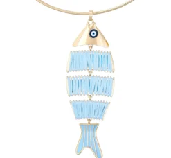 Bijou Brigitte Statement-Ketten|Ketten Gold>Kette - Soft Waves gold, blau