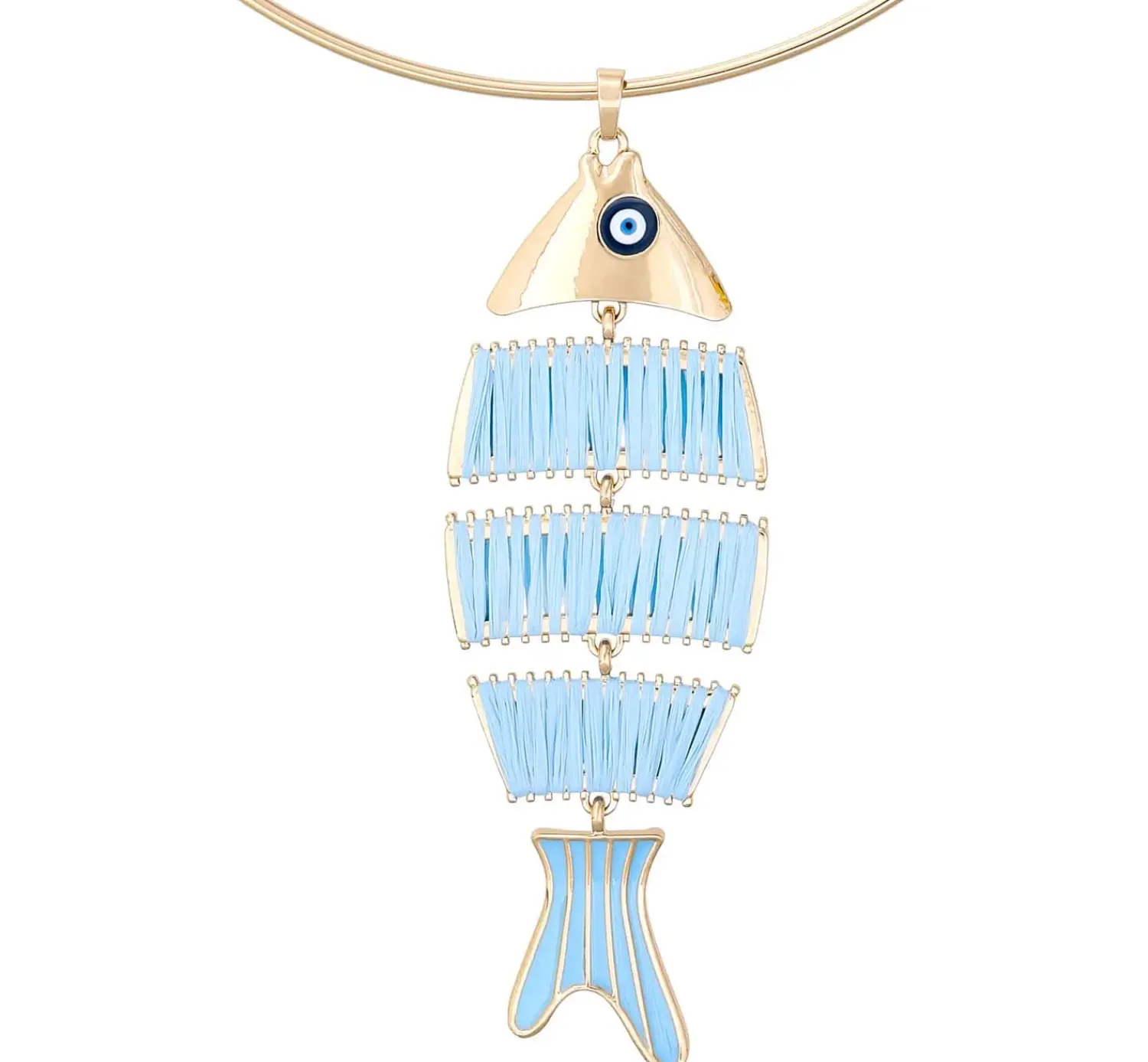 Bijou Brigitte Statement-Ketten|Ketten Gold>Kette - Soft Waves gold, blau