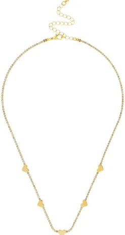 Bijou Brigitte Ketten Gold|Für Bestimmte Personen>Kette - Sparkle Hearts gold